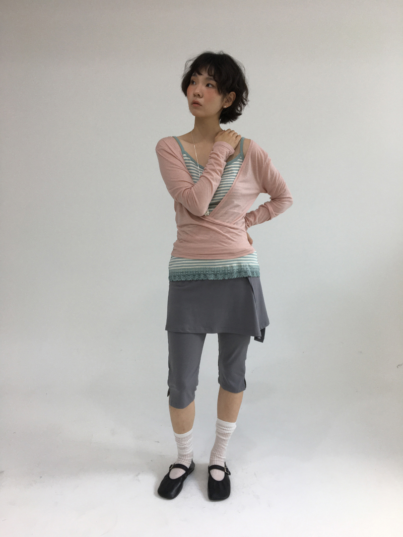 Som Striped Lace Sleeveless (4color)