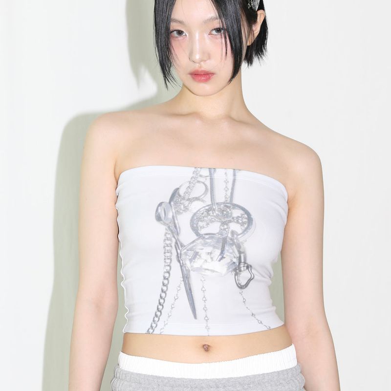 CLUT STUDIO（クラットスタジオ）の「Chain Object Tube Top（Tops）」