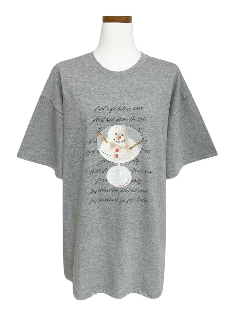 Snowman short-sleeved T-shirt