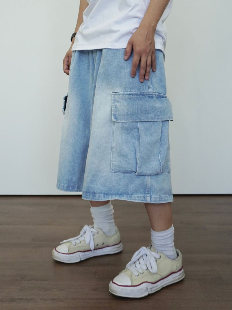 Vintage Washed Denim Shorts 3C