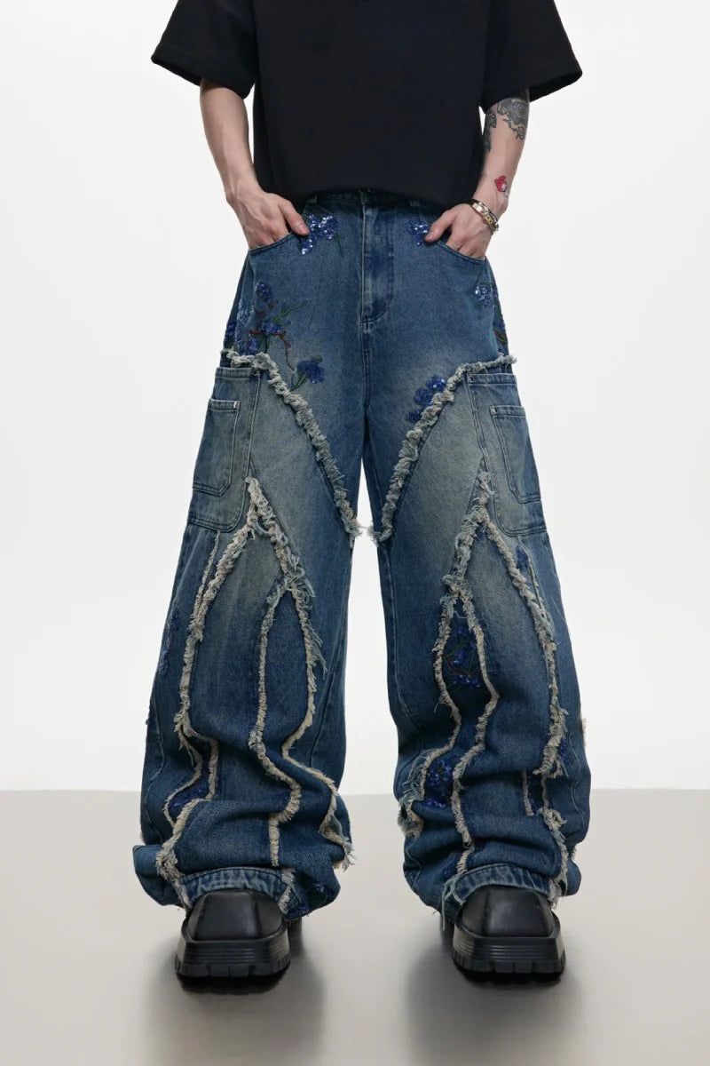 Argue Cultureの「Sequin Trim Wide Leg Jeans(Pants)」