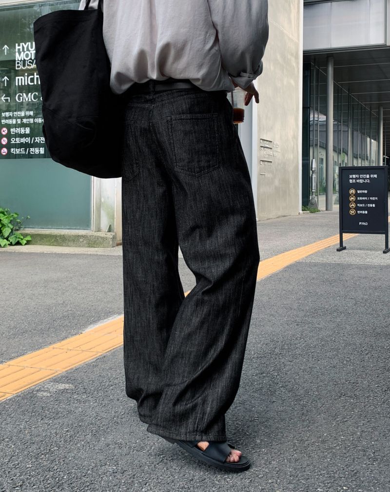 Ayward Two-Tuck Linen Wide Denim