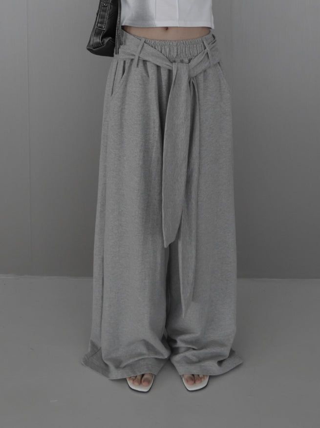 mnem（ムネム）の「Tie Maxi Wide Sweatpants（Pants）」