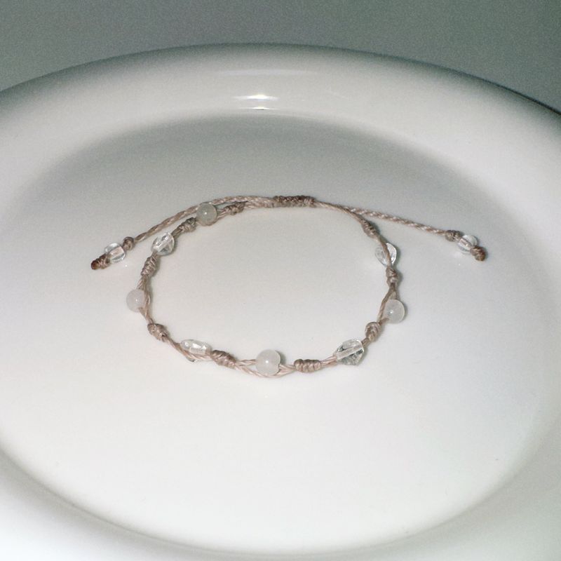 white lotus knot bracelet