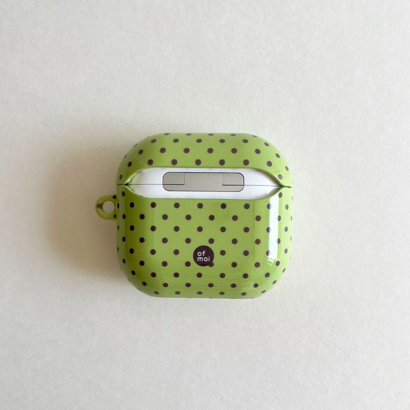 kiwi dot glossy airpods case
