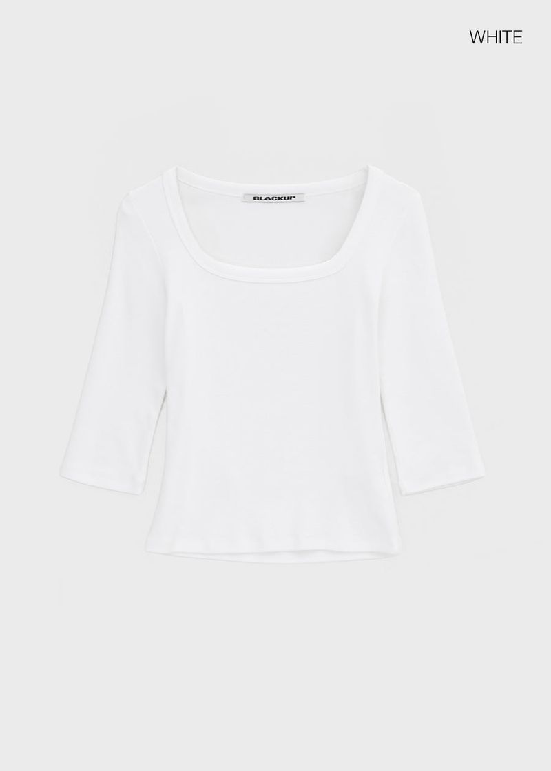 [MADE] Chofrin Square-Neck 7-Length T-Shirt