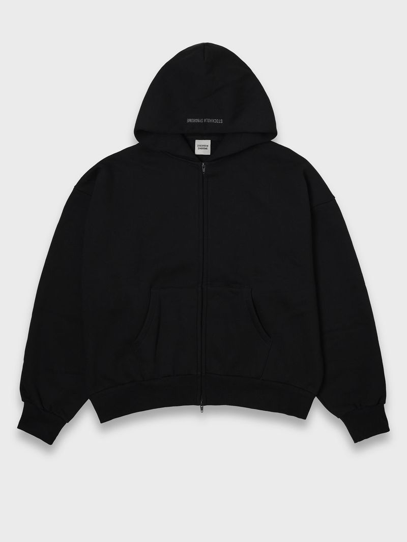 LOGO ZIP HOODIE - BLACK