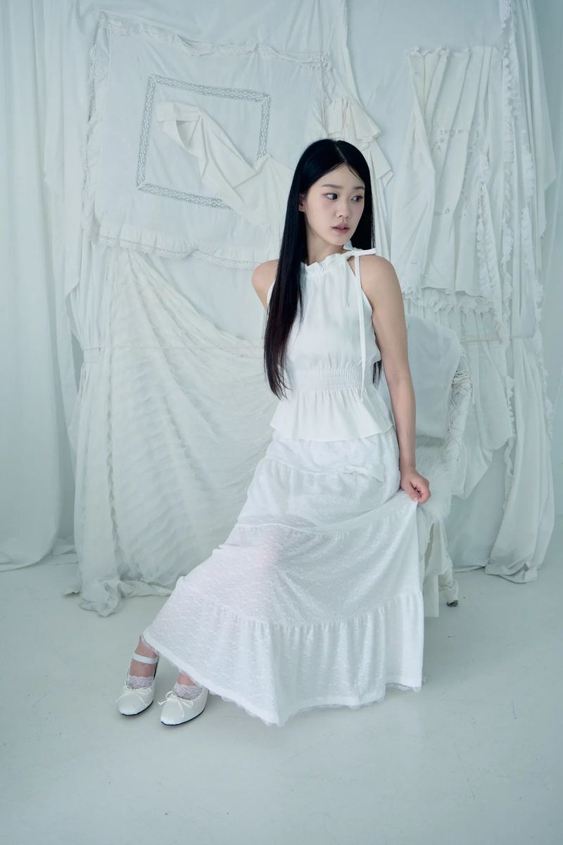 Angel bloom skirt (Ivory)