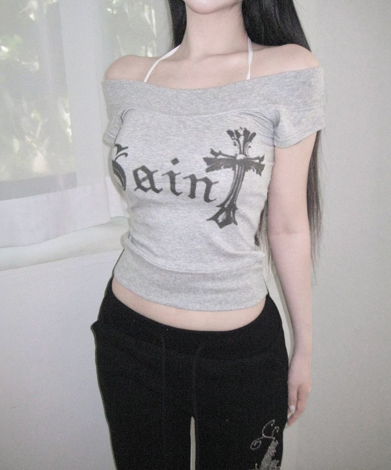 angel saint off tee (5colors)
