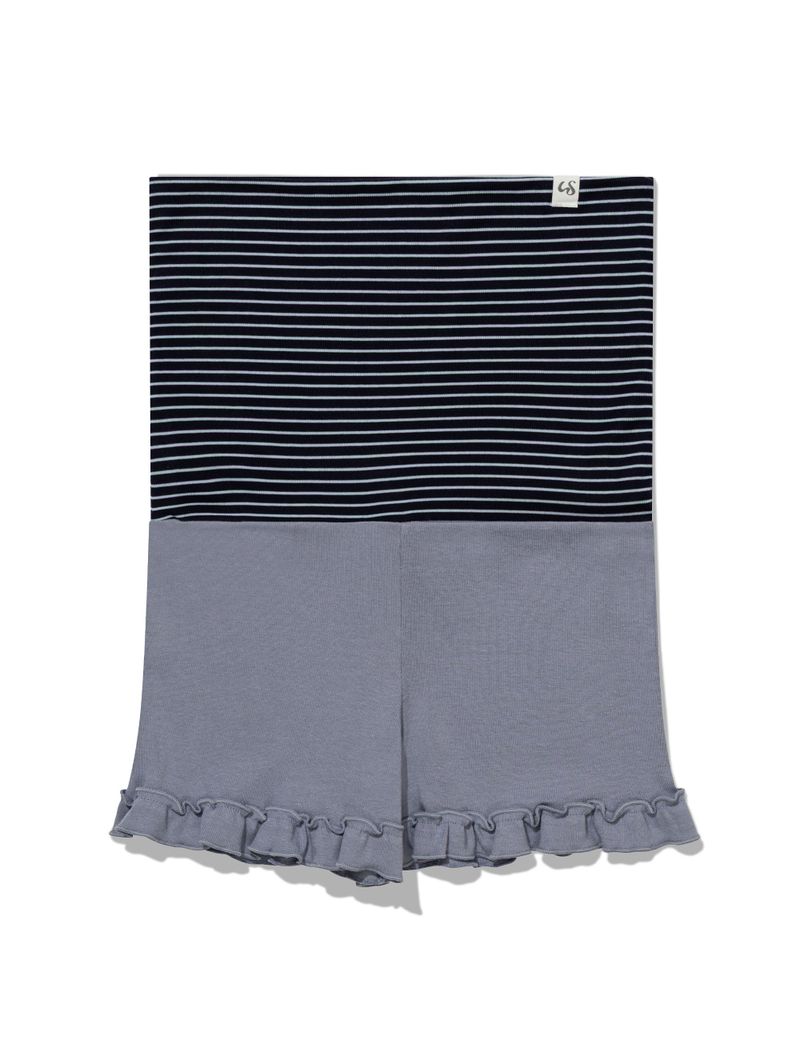 ST FRILL CONTRAST SHORTS(BLUE)