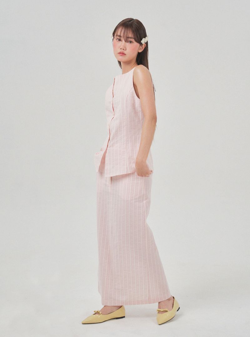 Cozy cotton skirt (pink)