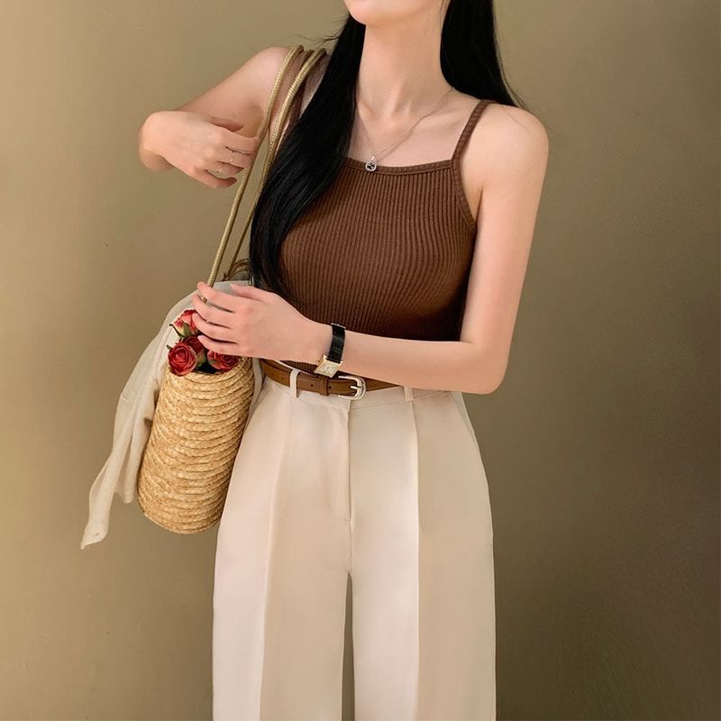 [BELLIDE MADE] CASTERA RIB KNIT CAMISOLE