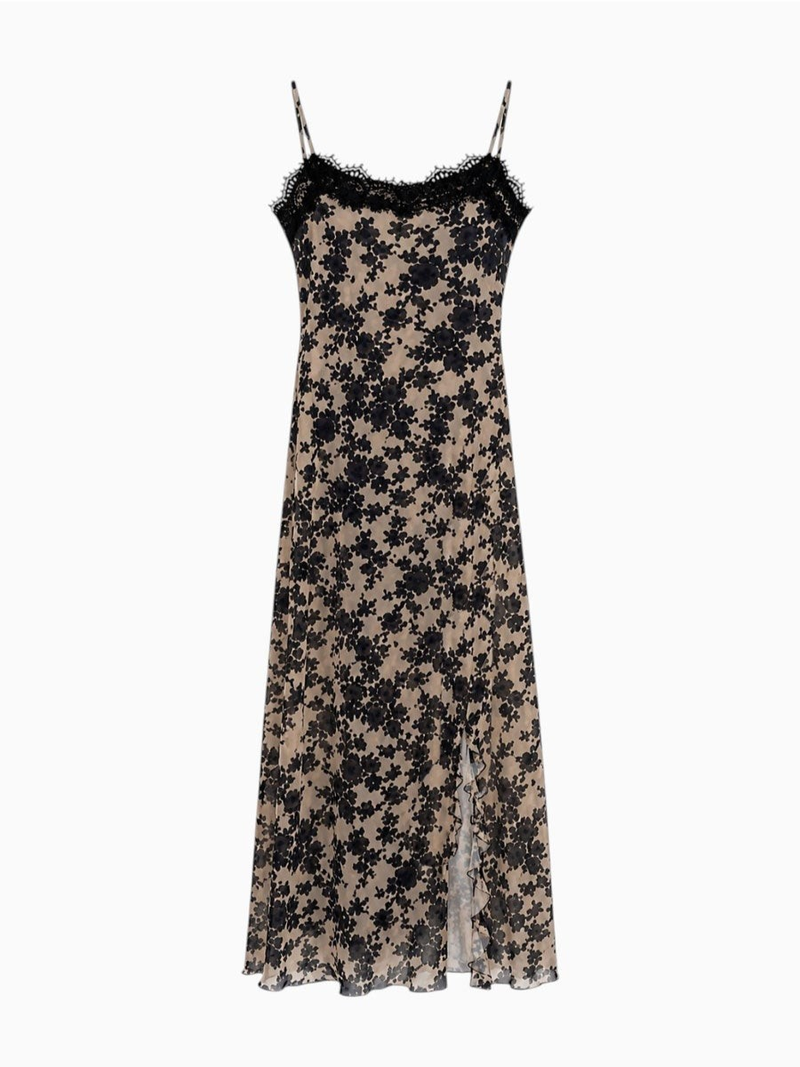 SIREN LACE GOWN SLIT DRESS