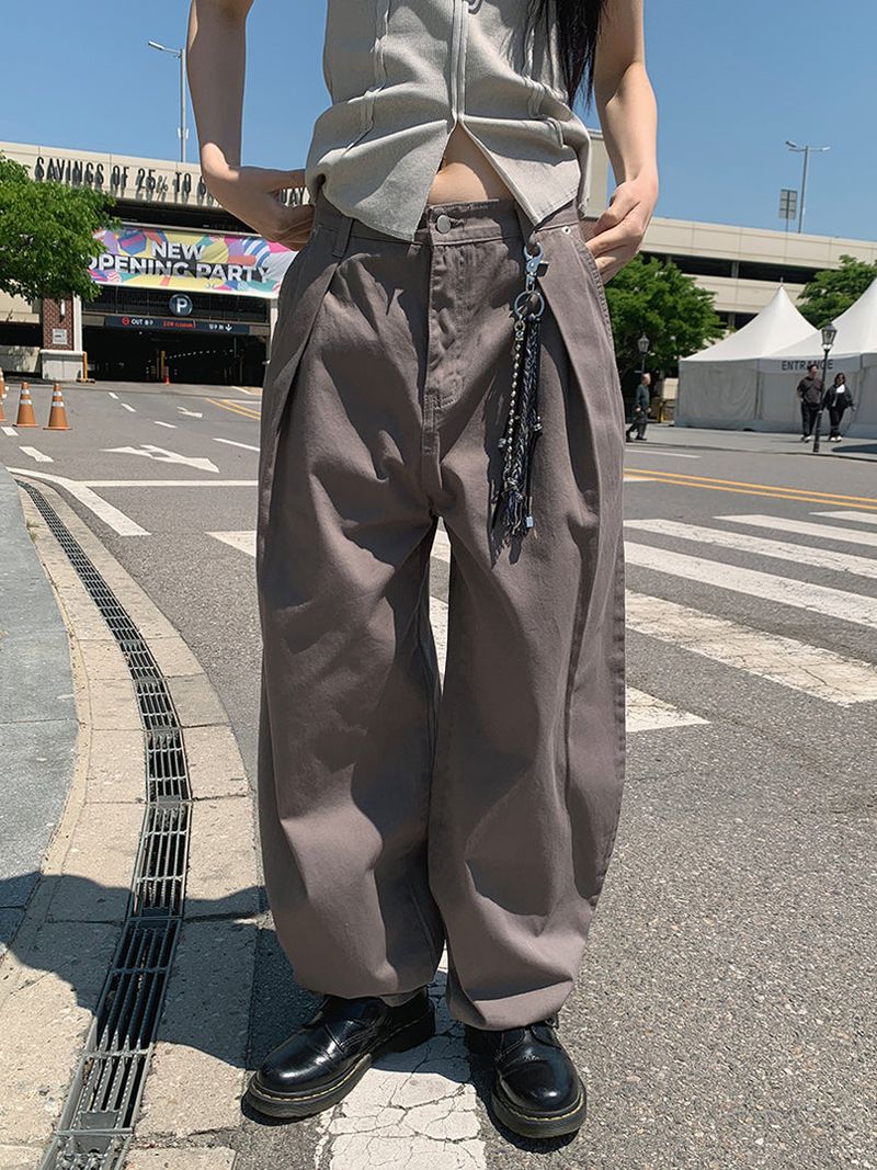 CURVED TUCK BALLOON PANTS (2C)