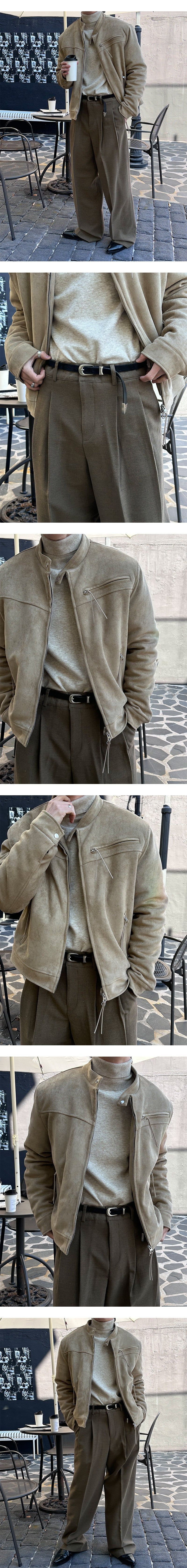 [F/W] Biker suede string jacket(3color)