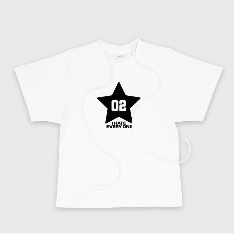  RIBBON ROCK T-SHIRT WHT