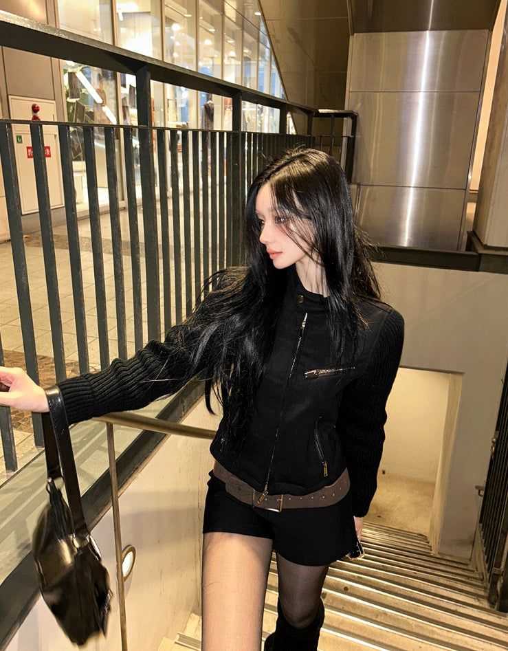 Dark Suede Bodyfit Jacket