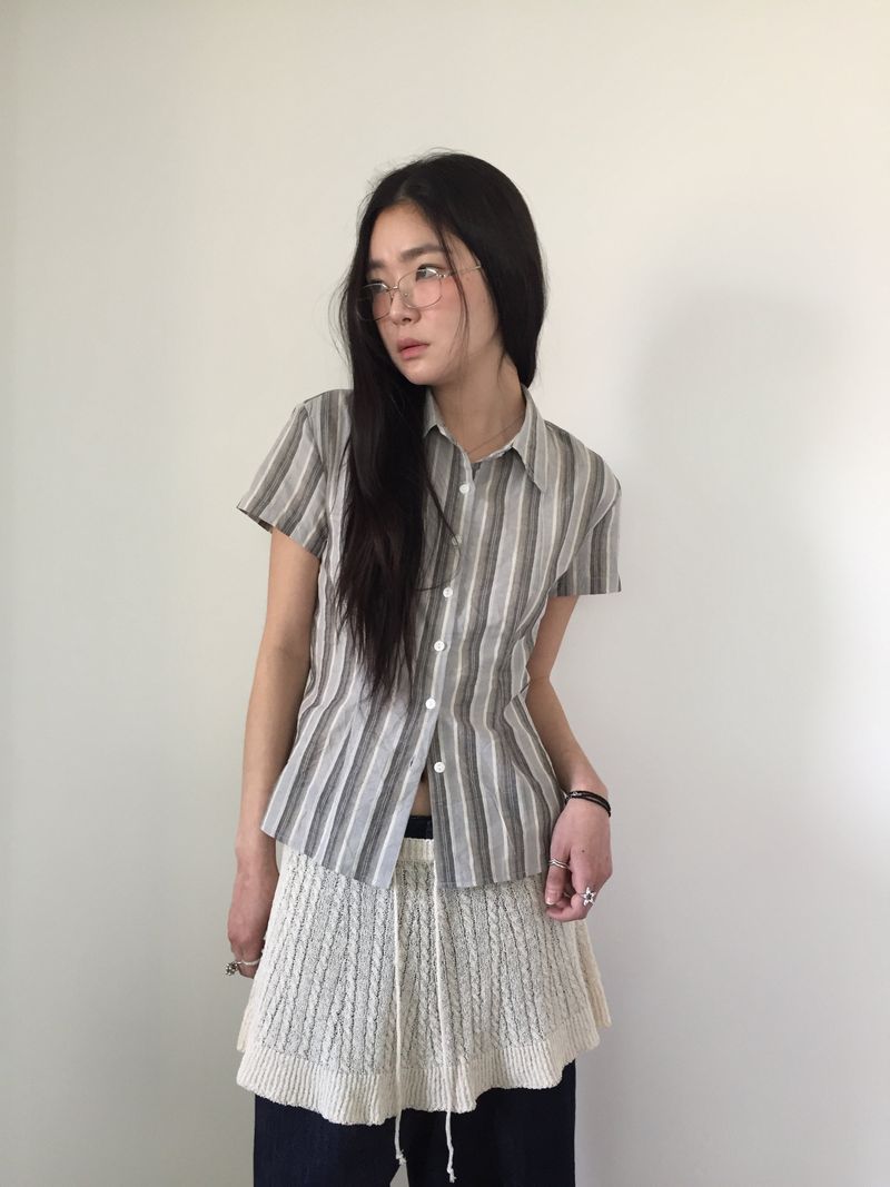 Layered Summer Knit Skirt (2color)