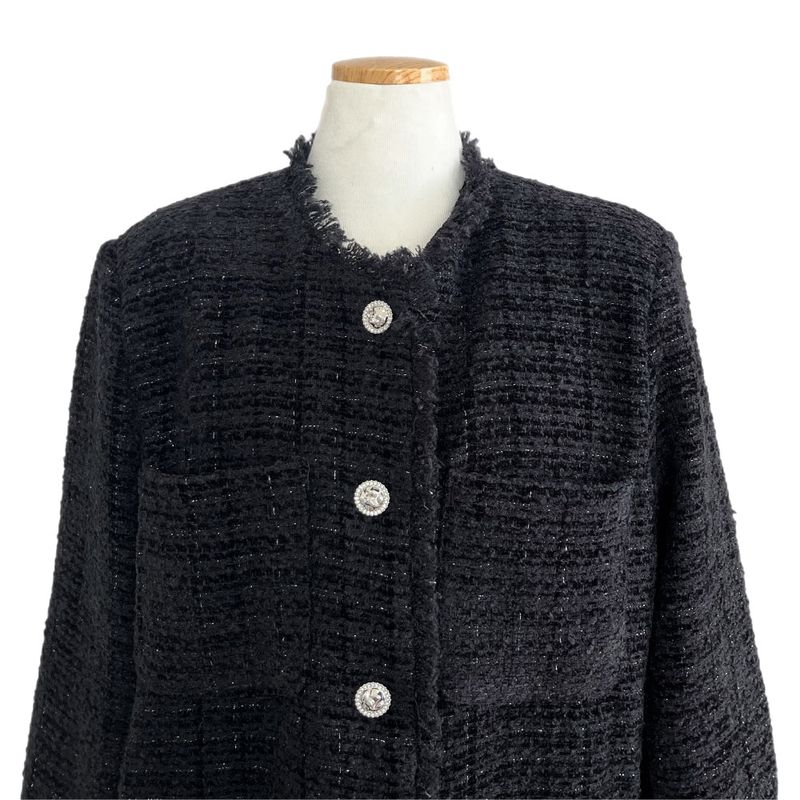 IF classic oversized tweed quilted jacket