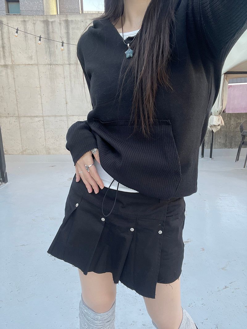 Mixed hooded sweatshirt.