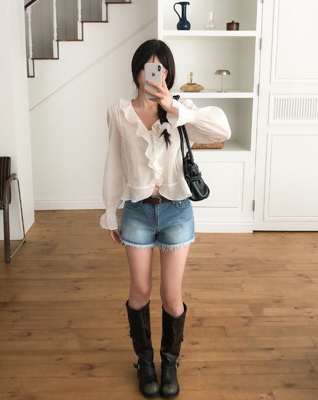 Eileen Ruffle Blouse