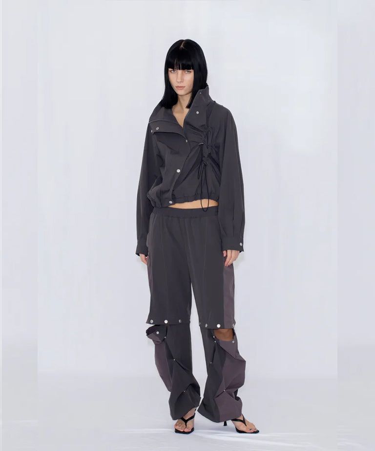 2WAY DEFORMED TRACK PANTS
