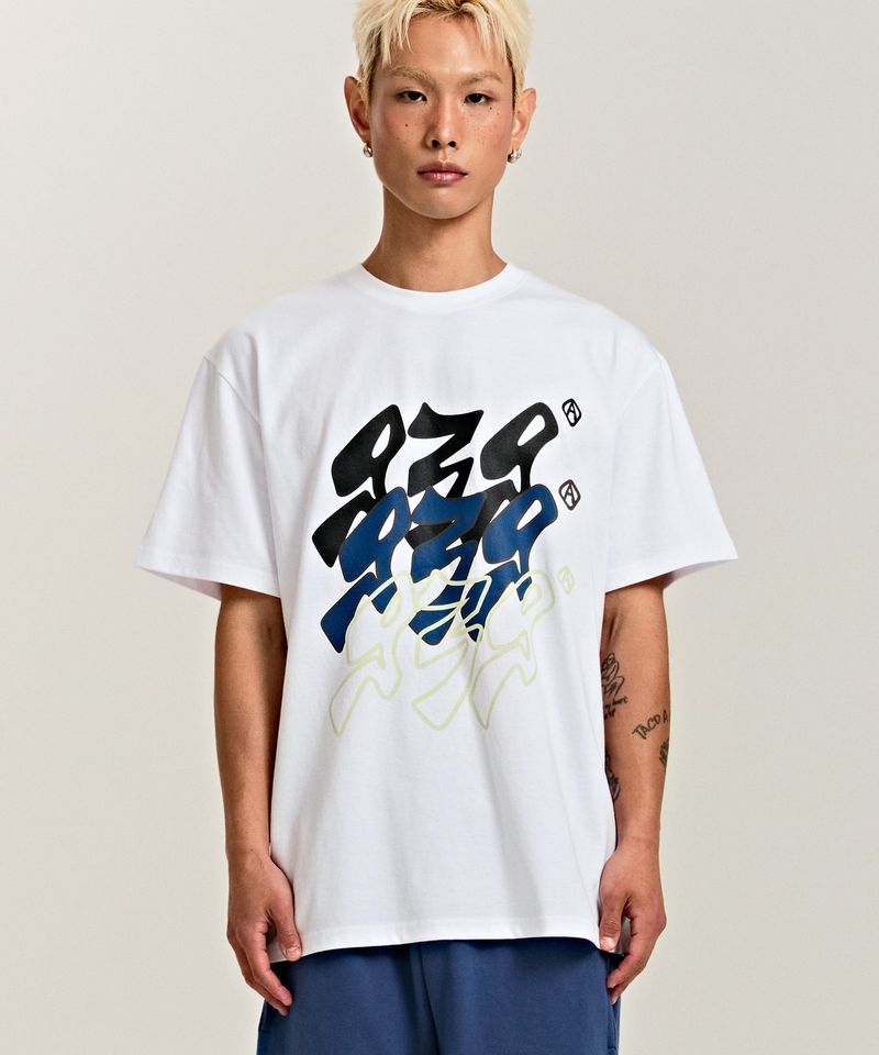 ARCHIVE BOLD（アーカイブボールド）の「939 SMASHED LOGO T-SHIRTS (WHITE)（Tops）」