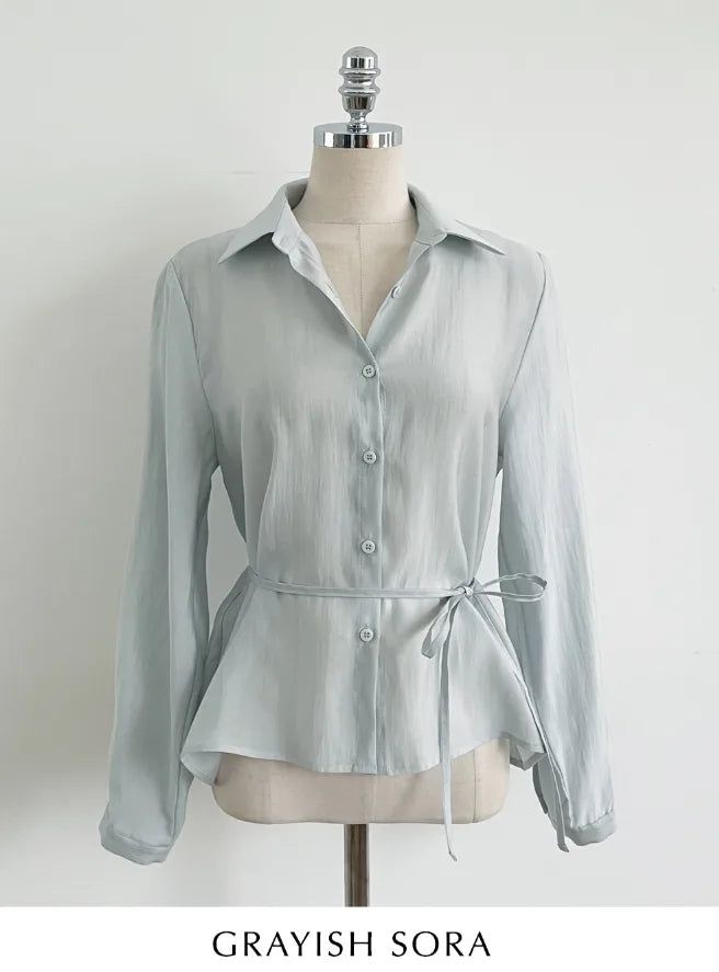 Dren Sheer Shirt Blouse (Strap Set)