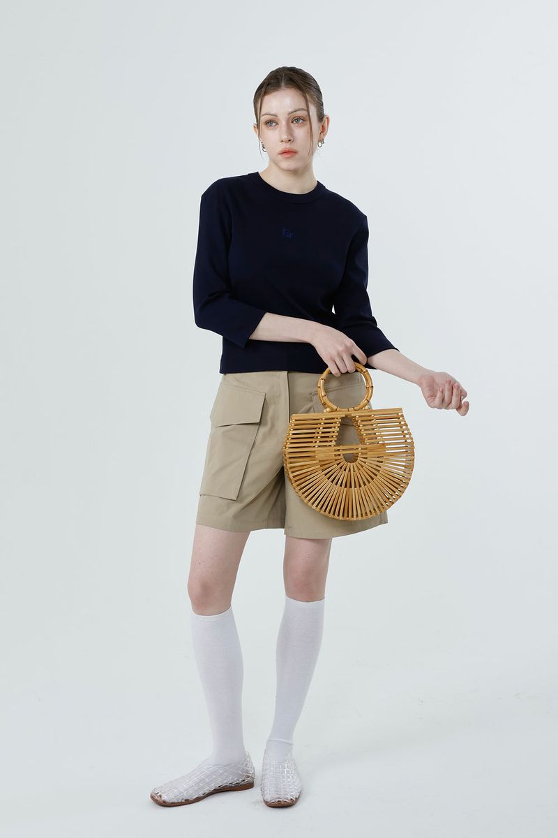 BIG POCKET 4-LENGTH PANTS_SAND BEIGE