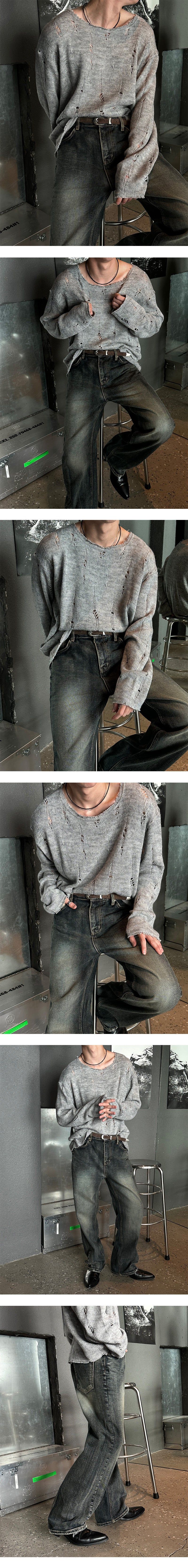 [F/W] Mohair damage long sleeves (3color)