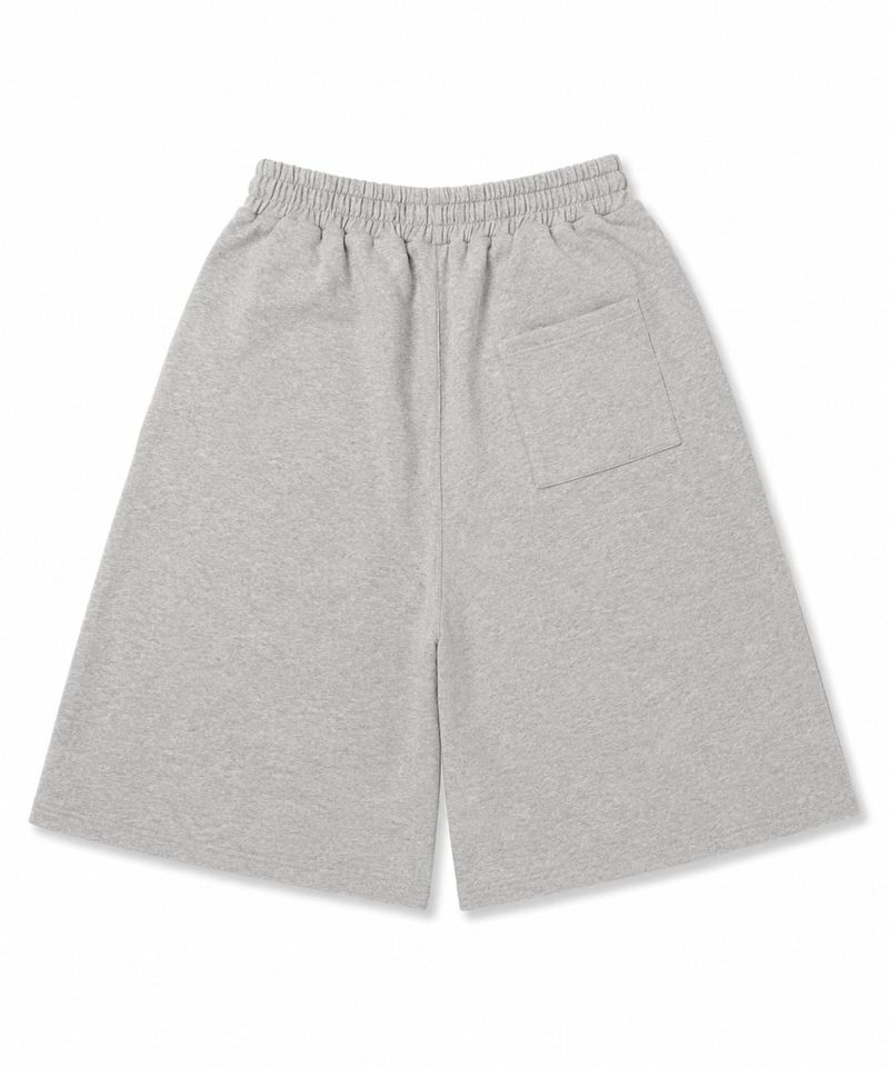 Gothic lettering Bermuda sweatpants - Gray