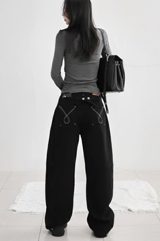 Utility loop wide pants