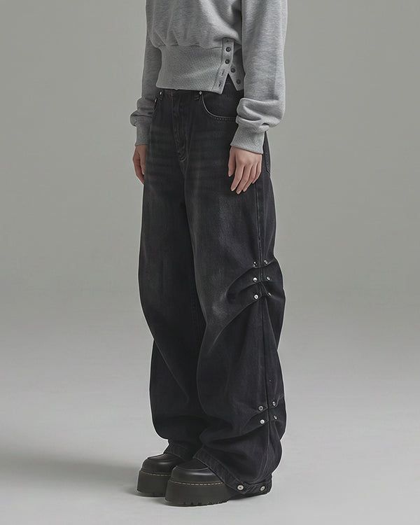 (W's) Side Rivet Denim Pants