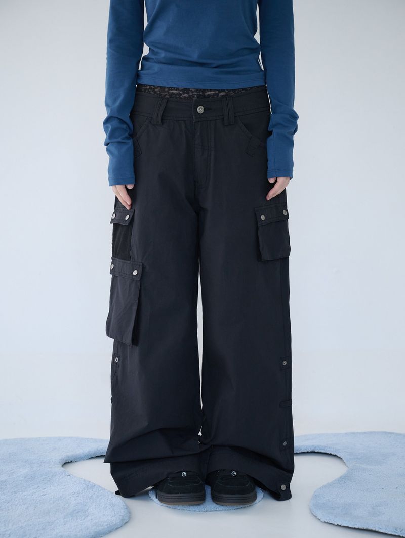 3-WAY MESH POCKET CARGO PT VINTAGE BLACK
