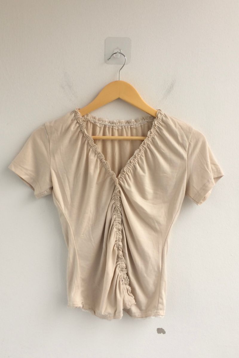vintage shirring button t