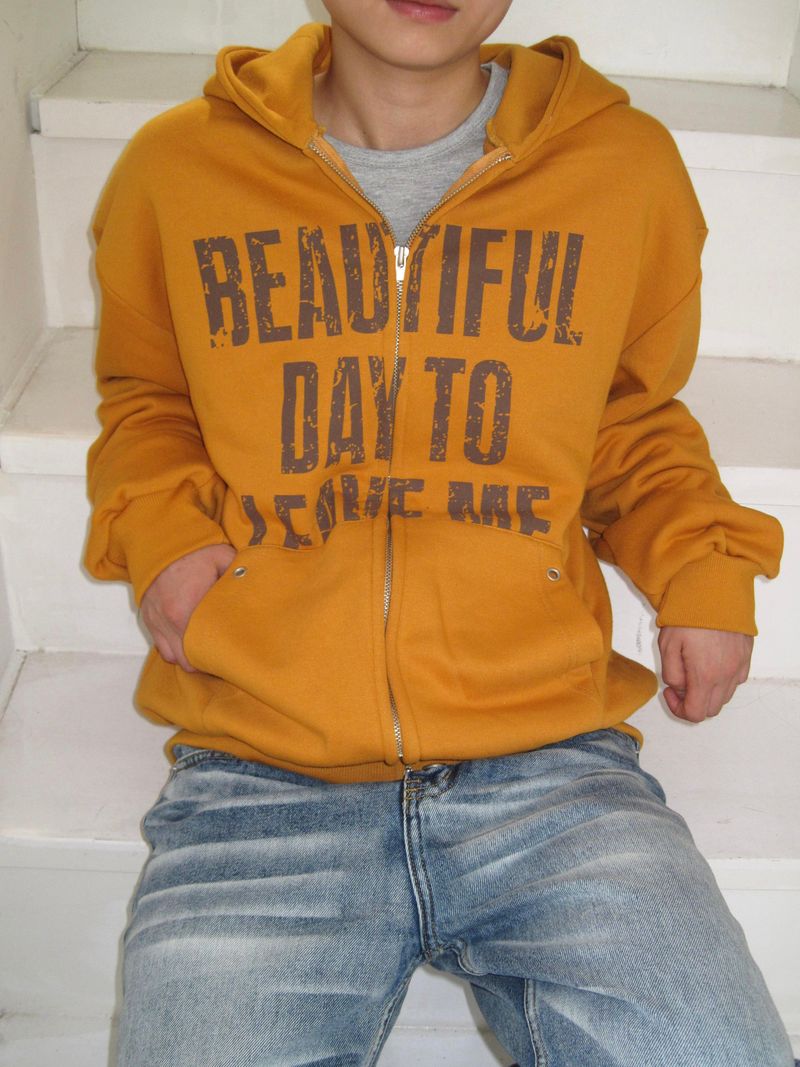Mokey（モーキー）の「Vintage Graphic Lettering Two-Way Zip Hoodie (3c)（Tops）」