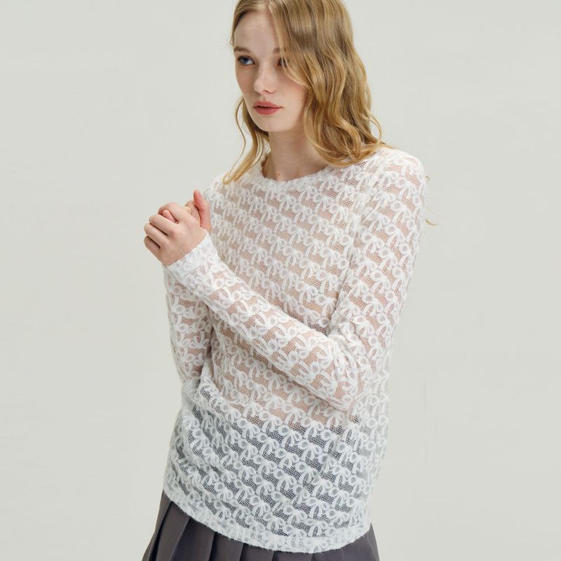 Ribon Lace T/Shirts White