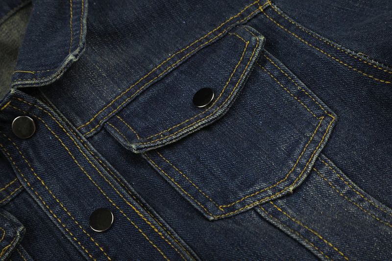 Double Belt Denim Trucker Jacket