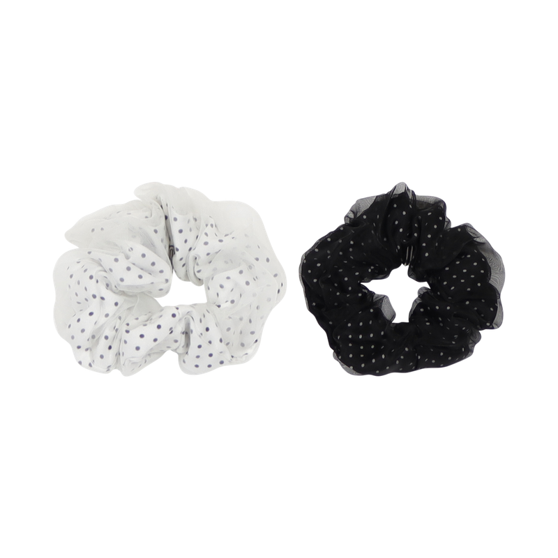 [2EA 1SET] LOVELY DOT SHIRRING SCRUNCHIE
