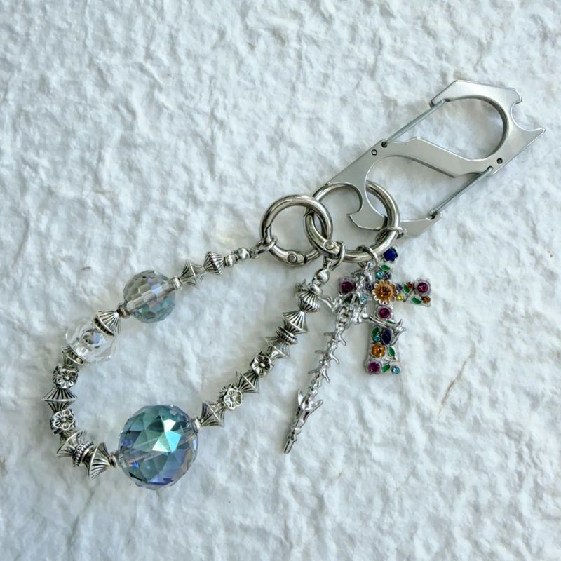 Floral Orb Key Clip