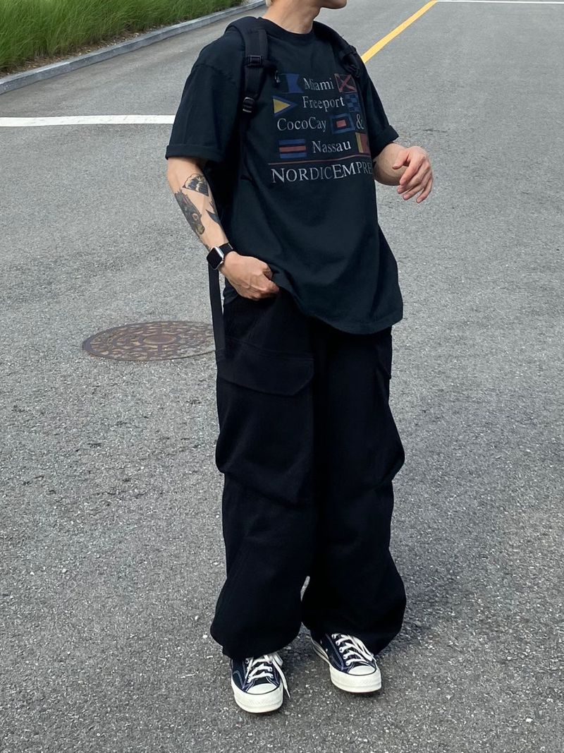 Happo Cargo Balloon Sweat pants 3C