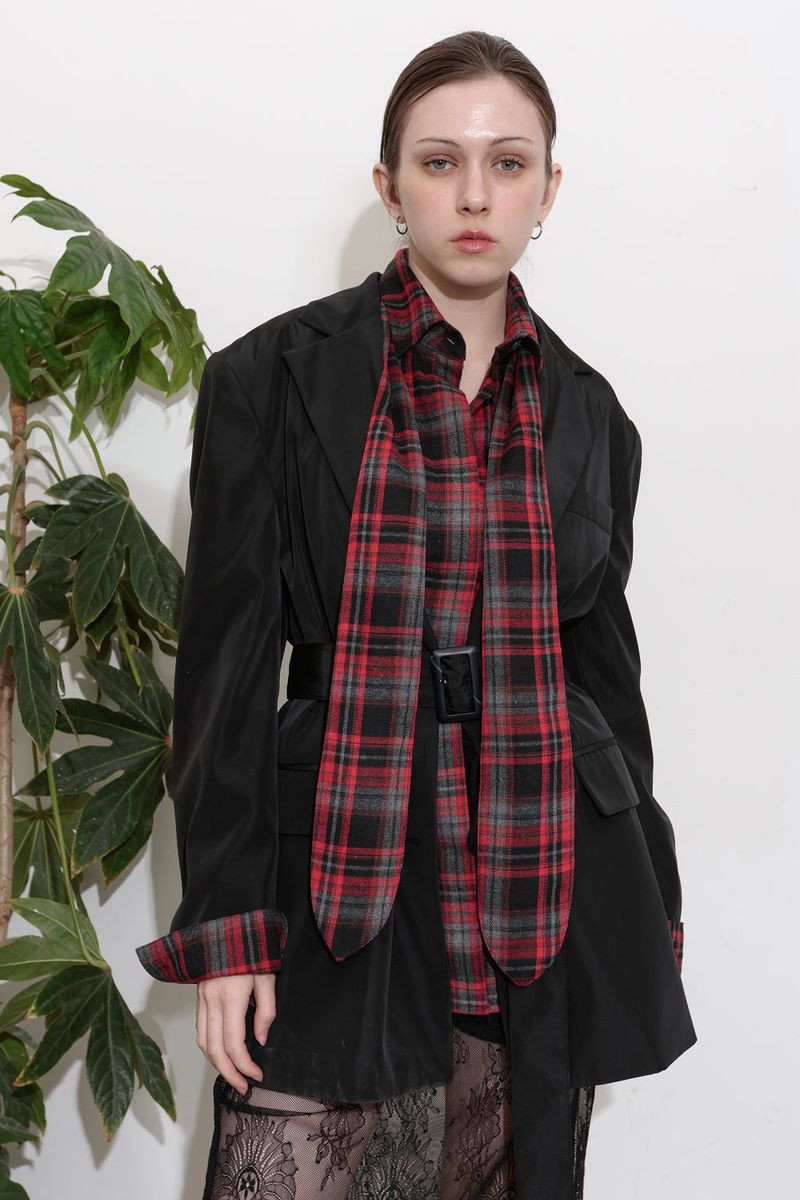 SOFT FLANNEL TIE SHIRT_RED