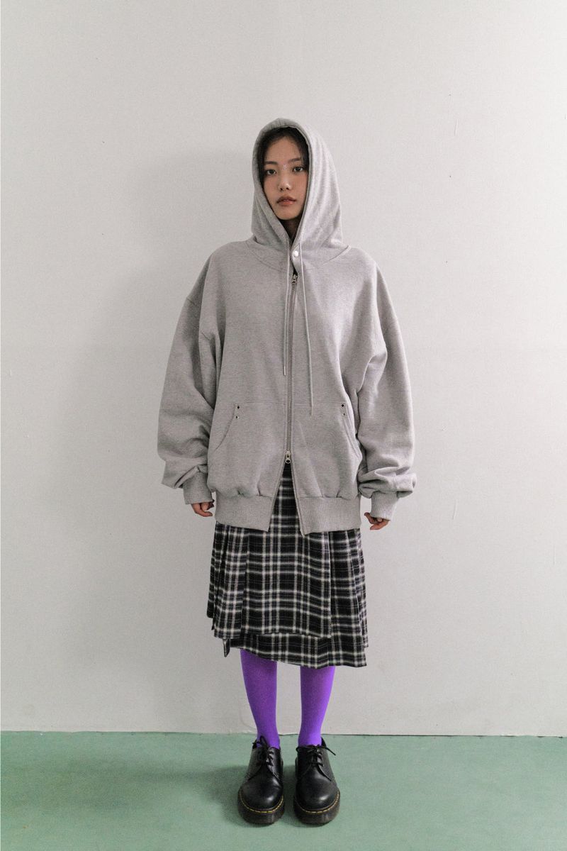 エルボーパッチフードジップアップ (3color)