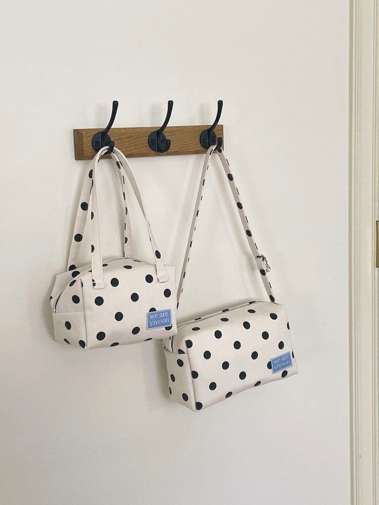 Handy pouch (ivory dot)