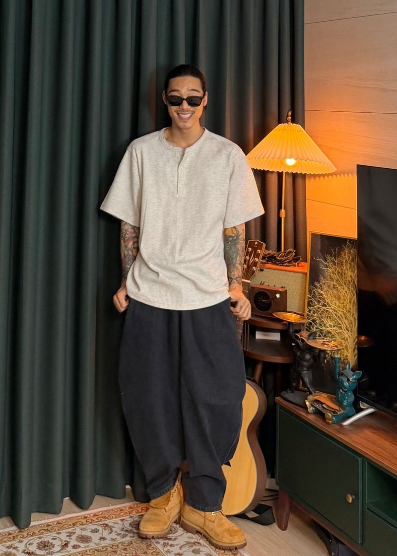 Denim Balloon Baggy Pants 2COLOR