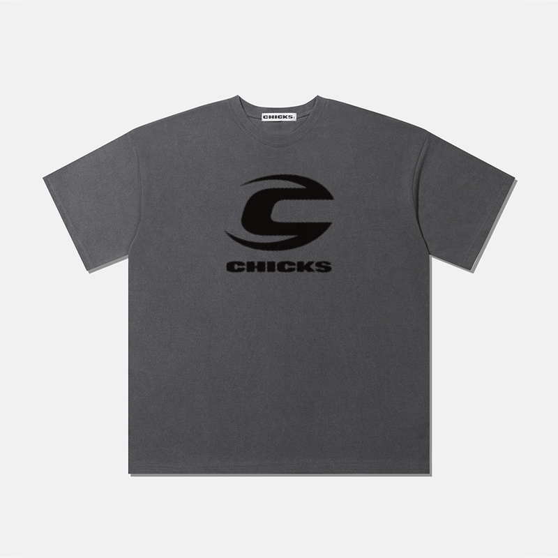 Fuzzy Scan（ファジースキャン）の「CHICKS HALFTONE SYMBOL DTP T-SHIRT_CHARCOAL（Tops）」
