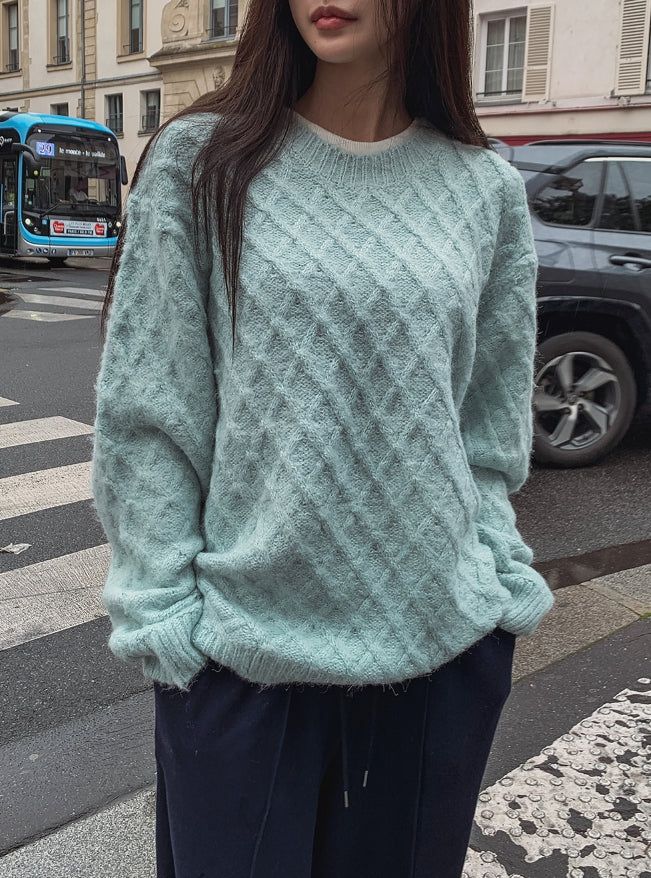 DIA Argyle Over Wool Knitwear