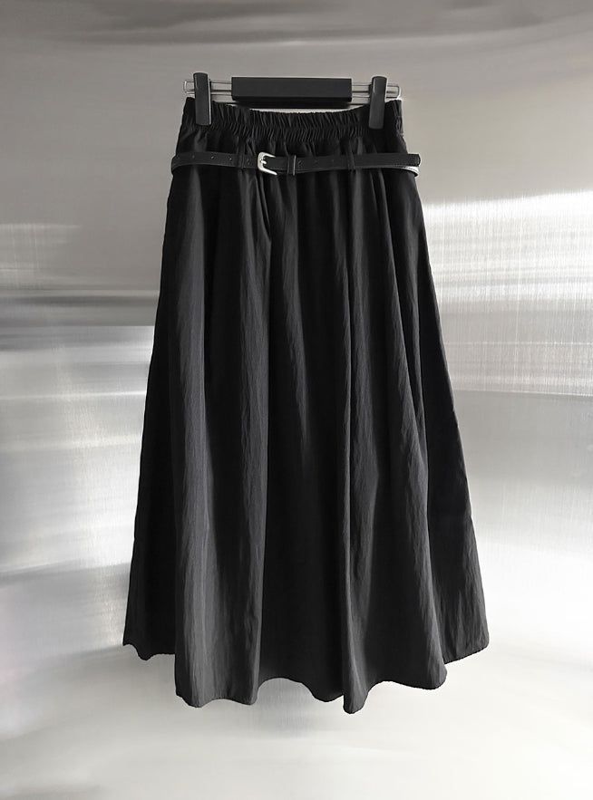 Cloud Nylon Belted Skirt