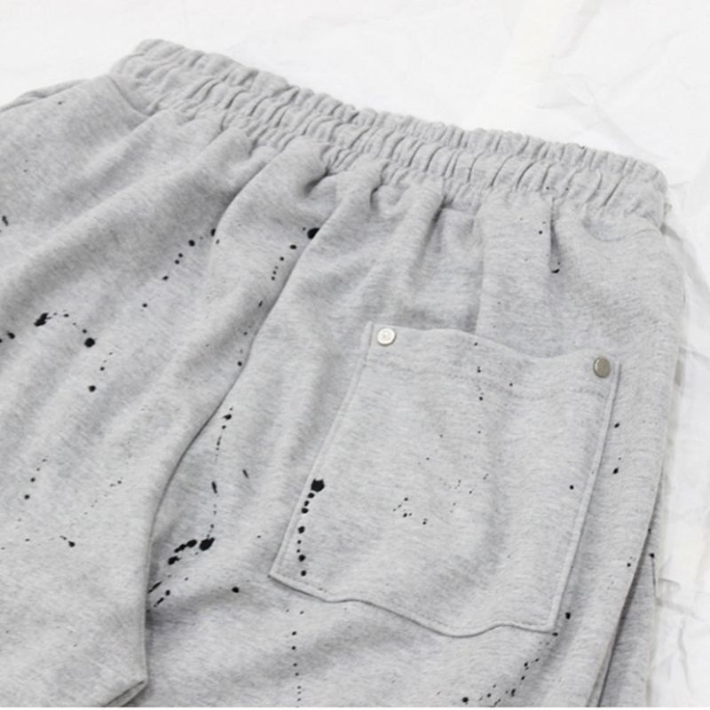 painting side tuck string sweat pants