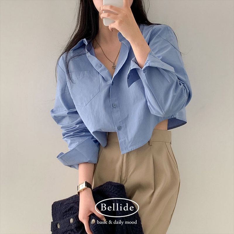 BEIDELLI（ベイデリー）の「トゥデイポケットクロップシャツ（トップス）」